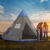 Outsunny 12Ft Camping Tent 6-7 Person 4 Season with 8 Mesh Windows, Outdoor Tent with Waterproof Material for Family and Friends Camping - 3 of 4