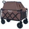 Whisen Expandable Dual-Layer Utility Wagon with 100% Extra Space, Grocery Cart for Camping, Shopping, Supports 225lbs - 2 of 4
