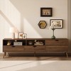 MOEPISY Mid Century TV Stand with 2 Drawers, 1 Drop-down Door, Media Console Table for TVs up to 80 inch - 4 of 4