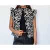 Women's Floral Embroidered Ruffle Sleeve Vest - Main Strip - 2 of 3