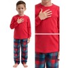 INSPIRE CHIC Men's Sleepwear Long Sleeve Tops and Pants Plaid Family Pajamas Set - 4 of 4