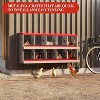 Chicken Nesting Box, 8 Holes Nesting Boxes with Bracket Legs, Easy Egg Collection, Easy Cleaning, Chicken Laying Boxes for Chicken Coop Hens, Red - 2 of 4