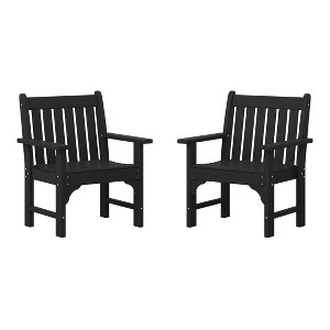 WestinTrends Outdoor Patio HDPE Adirondack Dining Arm Chairs (Set of 2) - 1 of 4