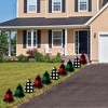 Big Dot of Happiness Holiday Plaid Trees - Lawn Decorations - Outdoor Buffalo Plaid Christmas Party Yard Decorations - 10 Piece - 3 of 4
