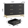 Dresser for Bedroom with 6 Drawer Double Dressers, Modern Wooden Dresser Chest - 2 of 4