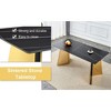 Kumasinova Luxury Sintered Stone Dining Table with Stainless Steel Legs,Scratch&Heat Resistant Tabletop Kitchen Table for 4-6 People - 3 of 4