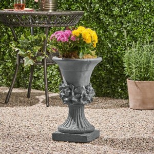Okak Classic Accent Planter Pots, Indoor/Outdoor Flower Pots for Succulents & Plants, Garden, Patio Style, 12"x 12"x 19.5" - 1 of 4