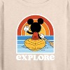 Women's - Disney - Mickey Kayak Explore Lightweight French Terry Wide Neck Long Sleeve Shirt - 2 of 4