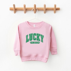 The Juniper Shop Lucky Vibes Distressed Toddler Graphic Sweatshirt - 1 of 3