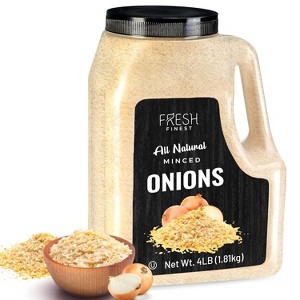 Fresh Finest Bulk Minced Onions – Flakes, All-Natural, Kosher – 4LB - 1 of 4