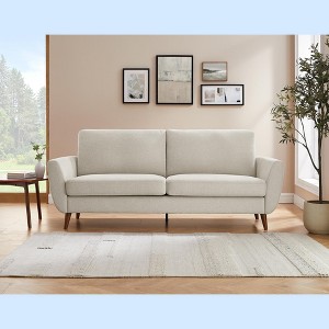 MINIMORE Modern Style 85" W Smiling 3Seater Flared Arm Sofa - 1 of 4