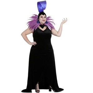 HalloweenCostumes.com 1X Women Women's Plus Size Disney Emperor's New Groove Deluxe Yzma Costume,  Purple/Black - 1 of 4