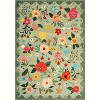 Machine Washable Floral Area Rug,Large Soft Modern Carpet,Non Slip Low Pile Floor Mat for Living Room Bedroom Dining Room - 4 of 4