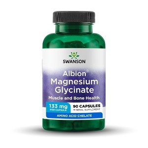 Swanson Albion Magnesium Glycinate, Helps Support Nerve, Muscle, Bone & Heart Health, 133 mg - 1 of 4