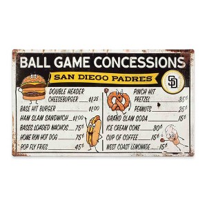 MLB San Diego Padres Baseball Concession Metal Sign Panel - 1 of 4