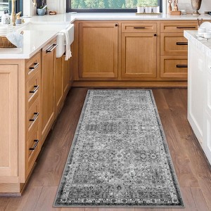 Washable Area Rugs for Living Room Vintage Floral Large Area Rug Boho Non-Slip Foldable Carpet Soft Thin Printed Indoor Rugs for Dining Room - 1 of 4