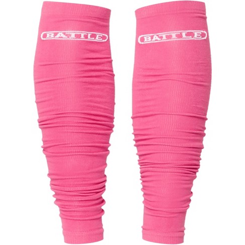 Battle Sports Youth Lightweight Long Football Leg Sleeves - Pink