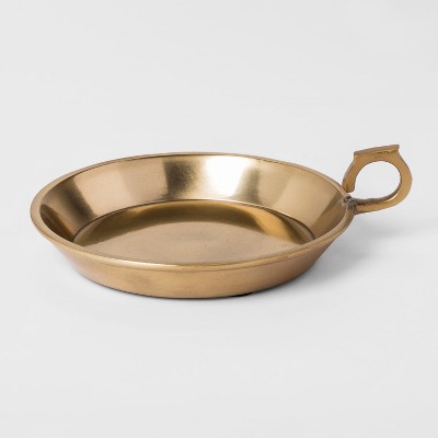 gold candle dish