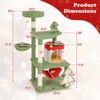 Costway 52" Tall Christmas Cat Tower w/ Sisal Scratching Posts & Xmas Tree Pet Indoor Furniture Holiday Decoration - 3 of 4