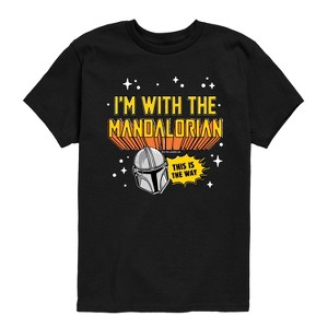 Boys' - The Mandalorian - Im With Mando Short Sleeve Graphic T-Shirt - 1 of 4