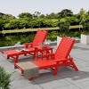 WestinTrends 3 Pieces Set Poly Adirondack Outdoor Chaise Lounges with Side Table - 2 of 4