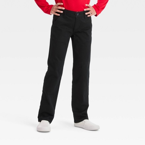 Girls' Straight Fit Pants - Cat & Jack™ Black 12 Plus : Target