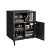 NicBex Modern File Cabinet with 2 Doors, Lateral Metal Filing Cabinets with Wheels,Office Cabinet for Home, Office,White/Black - 4 of 4