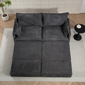 Whisen Pull Out Sofa Bed, Convertible Sleeper Sofa Couch with Side Storage and USB/C-TYPE Charging Ports - 1 of 4