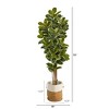 Nearly Natural 6-ft Oak Artificial Tree in Handmade Natural Jute and Cotton Planter UV Resistant (Indoor/Outdoor) - 2 of 4