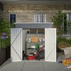 6x4 FT Metal Outdoor Storage Shed with Floor, All-Weather Small Garden Tool Shed for Backyard or Lawn – Cuddlewood - 2 of 4