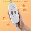 Electric Heating Pad with Massaging Vibrations, 6 Settings - 3 Heat, 3 Massage - 9 Relaxing Combinations, 12" x 24", 4 Lbs, Waffle Grey - 4 of 4