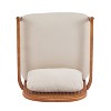 NicBex Rattan Accent Chair Set of 2, Mid Century Modern Living Room Chairs Comfy Armchair with Wood Frame for Living Room, Bedroom - 3 of 4