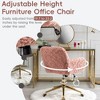 QingMoon Faux Fur Office Chair, Adjustable Desk Chair, Swivel Computer Chair, Modern Makeup Chair with Tilt Backrest for Vanity Room, Home Office - 3 of 4