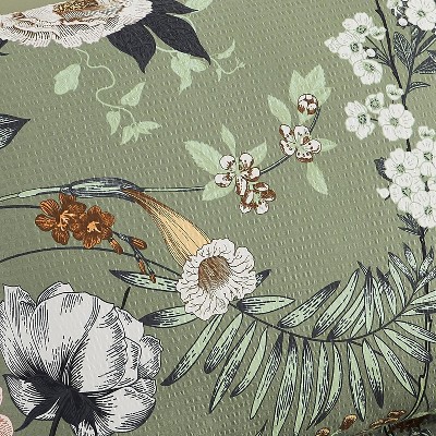 Der Rose BALHAM TRADE-Queen Size 7 Pieces Bedding Sets All Seasons Botanical Butterfly Comforter Sheets Green Butterfly&floral-Queen 90"x90" — фото 7
