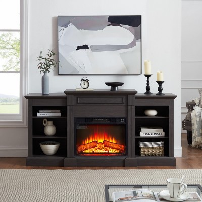 CAVINAS Elegant TV Stand with Large Storage Cabinet Modern Media Console with Display Shelves