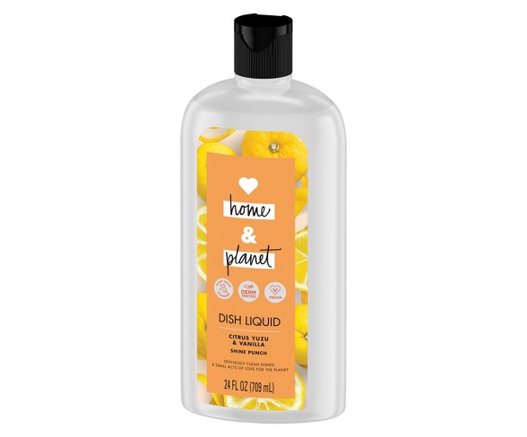 Love Home &#38; Planet Citrus Yuzu &#38; Vanilla Dish Liquid - 24 fl oz