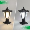 Angel Sar 15" Solar Outdoor Lantern, Modern Garden Light with Adjustable Brightness & Color Temperature, Pathway Yard Driveway Lighting, 2-Pack - 3 of 4
