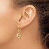 Black Bow Jewelry Pink & White Enameled Conch Shell Dangle Earrings in 14k Yellow Gold - 3 of 4