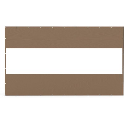 DOMETOUR Heavy Duty Waterproof Clear PVC Curtain, Weather & Tear Resistant for Patios, Gazebos, Pergolas, Privacy Screen (7'H x 12'W, Brown)