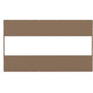 DOMETOUR Heavy Duty Waterproof Clear PVC Curtain, Weather & Tear Resistant for Patios, Gazebos, Pergolas, Privacy Screen (7'H x 12'W, Brown) - 1 of 4