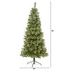 Nearly Natural 7-ft Wisconsin Slim Snow Tip Pine Artificial Christmas Tree with 652 Bendable Branches - 2 of 4