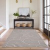 Modern Machine Washable Abstract Area Rug Non Slip Non Shedding Soft Striped Floor Cover Low Pile Foldable Accent Indoor Rug for Living Room Bedroom - 4 of 4