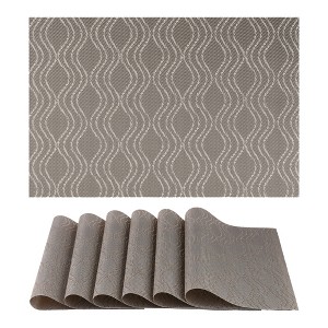 REGALWOVEN Placemats Set of 6 Plastic Placemats for Dining Table Decor - 1 of 4