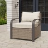 YARDSIGHT Modern PE Rattan Patio Chair  Plush Cushioned Outdoor Dining Seating with Curved Armrests Weather-Resistant Wicker for Patio & Garden - 2 of 4
