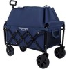 Whisen Expandable Dual-Layer Utility Wagon with 100% Extra Space, Grocery Cart for Camping, Shopping, Supports 225lbs - 3 of 4