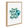 Kate and Laurel Sylvie Don't Mess with Mother Framed Canvas by Maria Filar, 18x24, Natural - 2 of 4