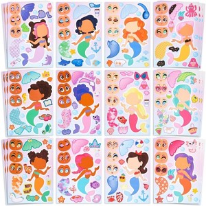 36 Pcs Make a face Stickers for Kids, Make Your Own Summer Sticker Sheets, Party Favors Kids Crafts, Goodie Bags Stuffers for Kids, Classroom Rewards - 1 of 4