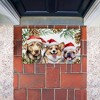 Stupell Industries Three Christmas Hat Dogs Printed Outdoor Door Mat, design by Kim Allen, 18"x30" - 3 of 4
