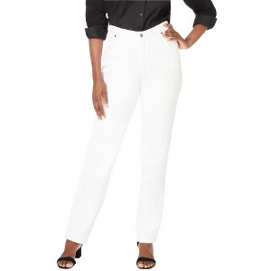 Jessica London Women's Plus Size Classic Cotton Denim Straight-Leg Jean - 1 of 4