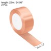 Unique Bargains Single Side Solid DIY Wrapping Decoration Roll Satin Ribbons 2 Pcs - 2 of 4